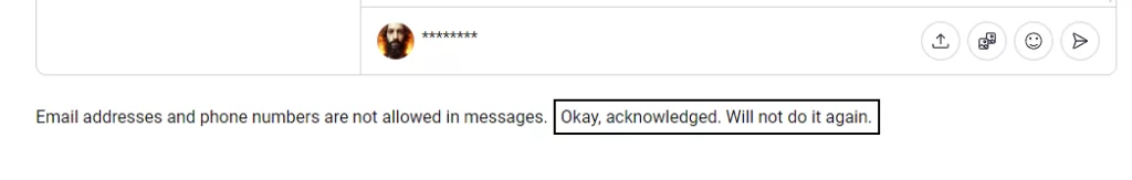 prevent email addresses